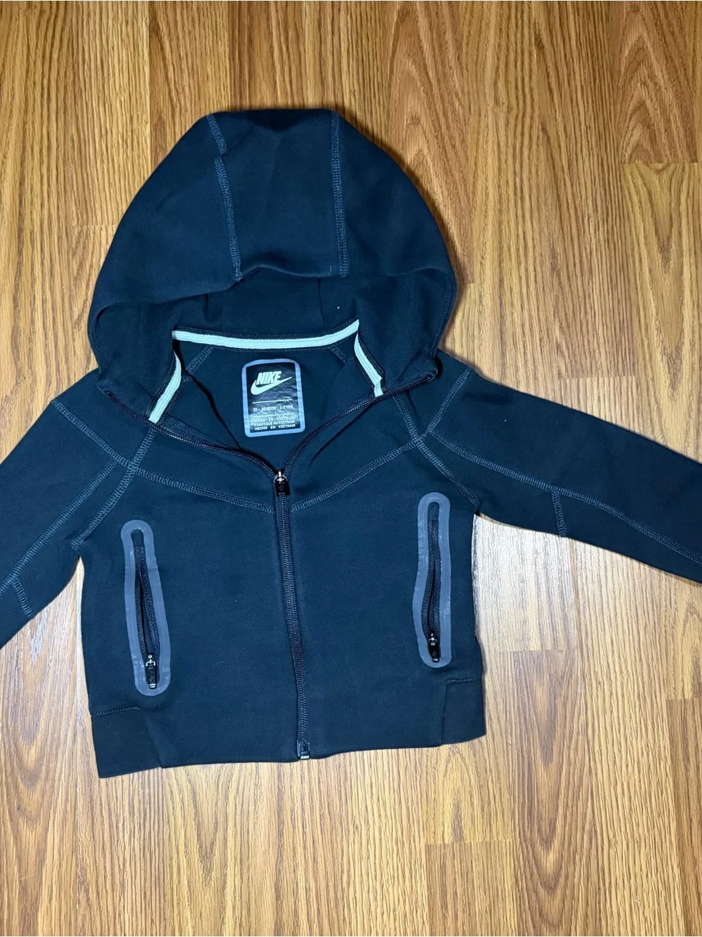Nike Kid’s Sportswear Tech Fleece Full Zip Hooded Sweatshirt Black 2T